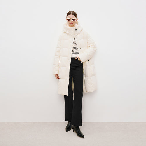 Cloud White Long Down Jacket