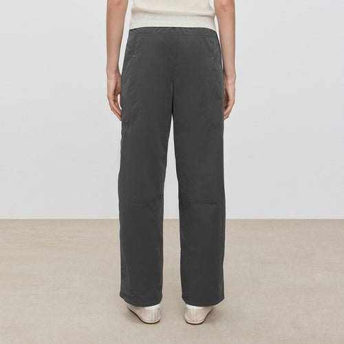 Charcoal Curved Cargo Pants
