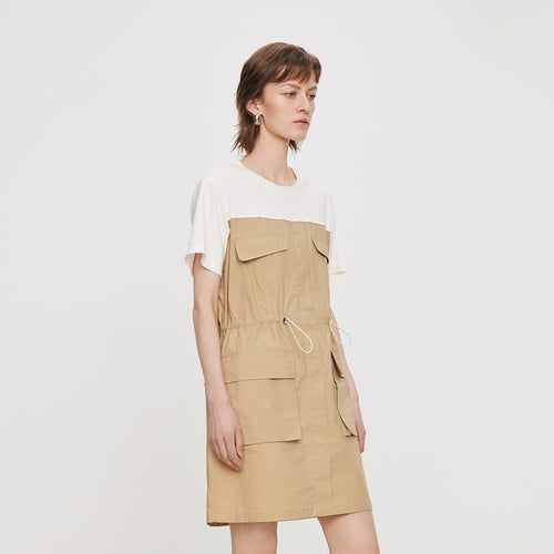 Two Piece Patch Pocket Dress