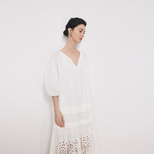 Summer Vacation Embroidered Dress XS