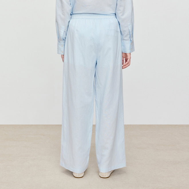 Sea Salt Blue Linen Pants