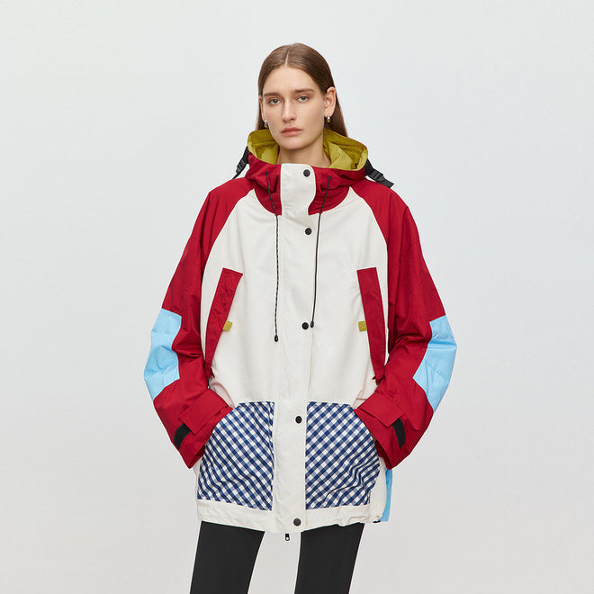 Color-Block Hooded Jacket