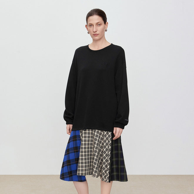 Color-Block Sweatshirt Dress
