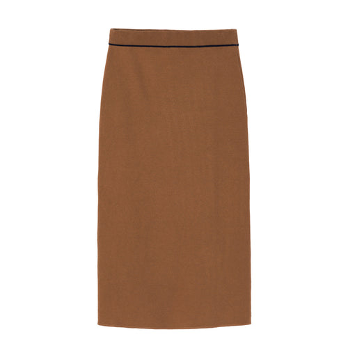 Caramel Cotton Sweater Skirt