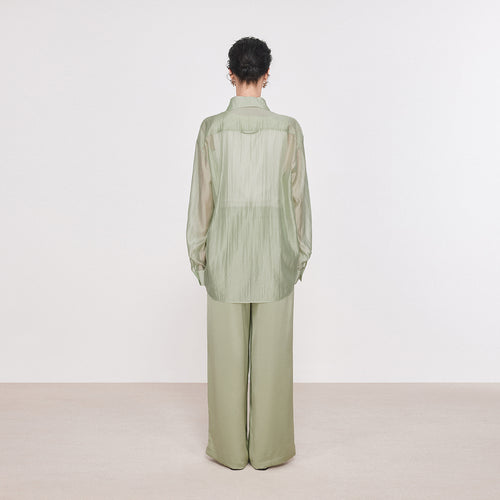 Lime Relaxed Acetate Pants