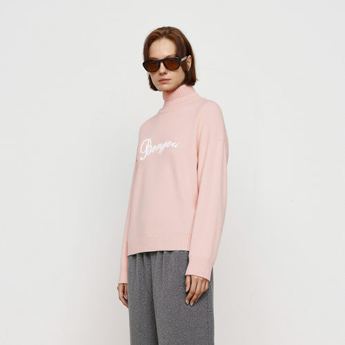 Sakura Powder Milk Jelly High Neck Sweater