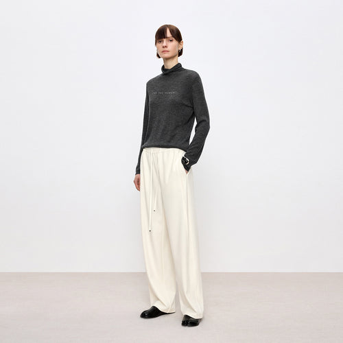 Mist Grey Turtleneck Sweater
