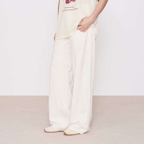 Relaxed Straight White Pants