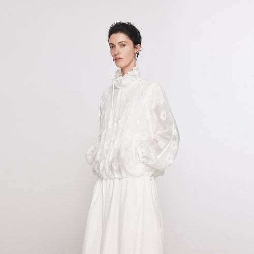 Misty Sheer Floral Jacquard Jacket
