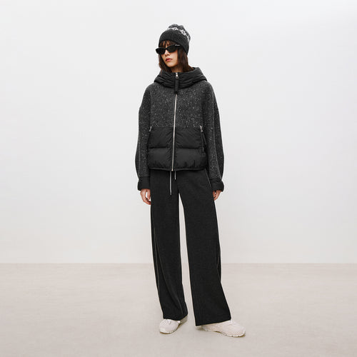 Black Sesame Spliced Down Jacket
