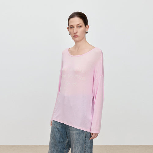 Blush Pink Long Sleeve Tee