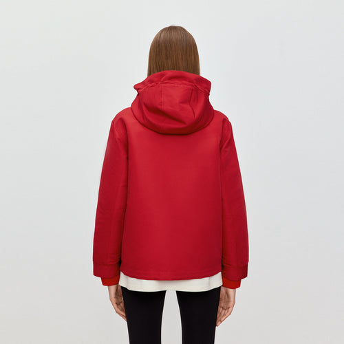 Lucky Red Windproof Hard Shell Trench Coat