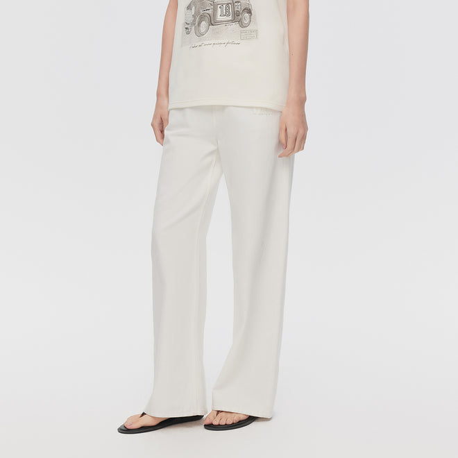 Drawstring White Jeans - Urlazh New York