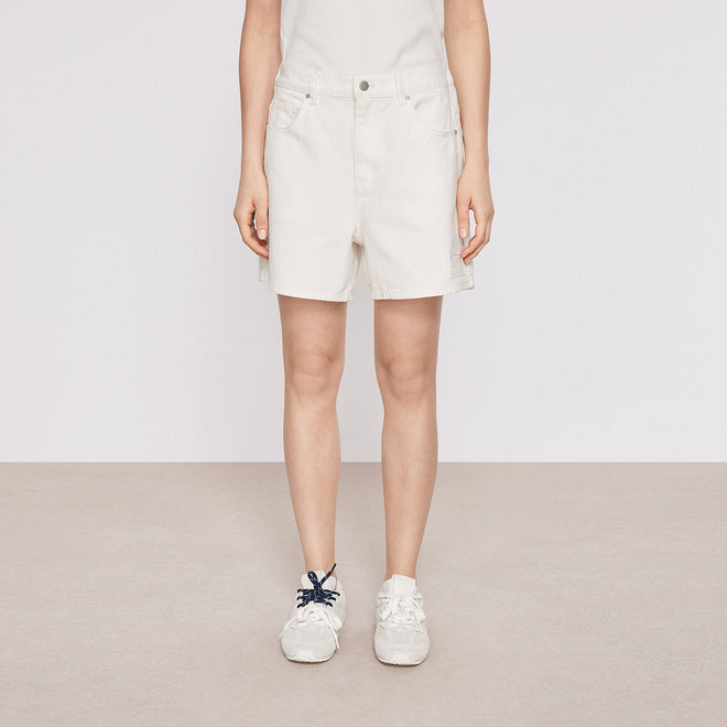 Cityscape White Denim Shorts