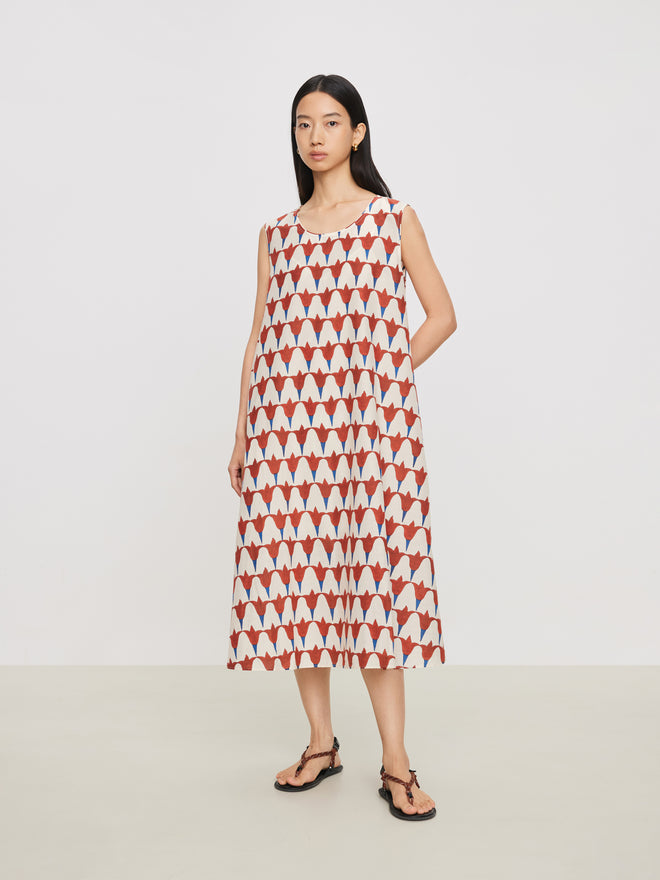 Pop Flower Silk Maxi Dress