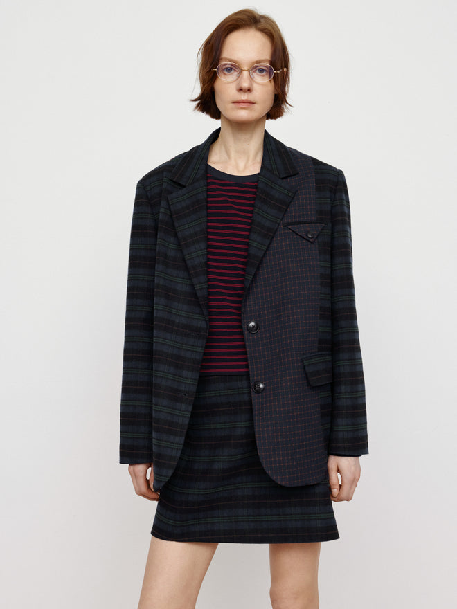 Vintage Patchwork Suit- Blazer