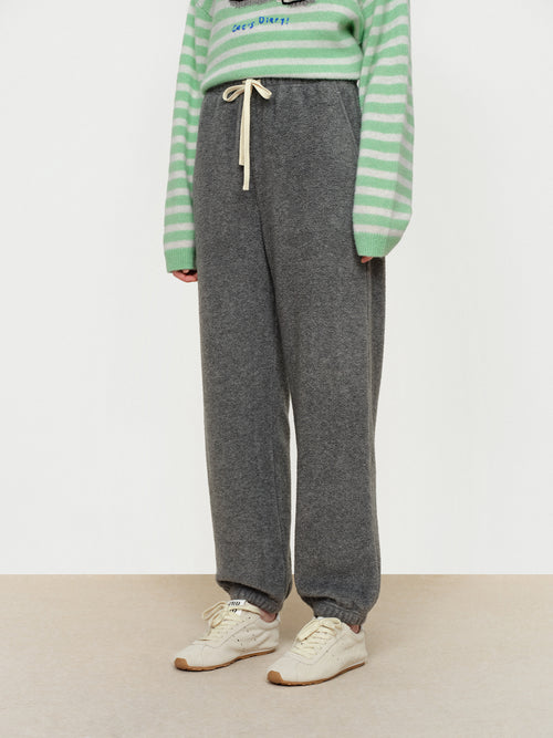 Warm Granular Woolen Sweatpants