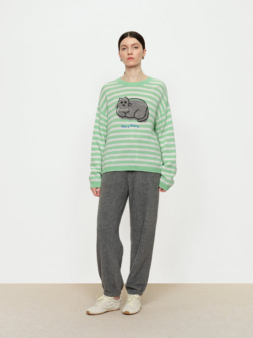 Warm Granular Woolen Sweatpants