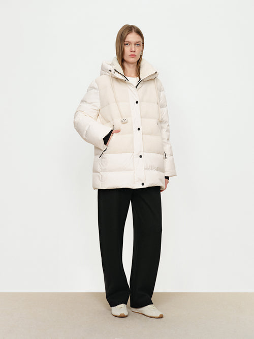 Lamb Wool Splicing Medium Long Down