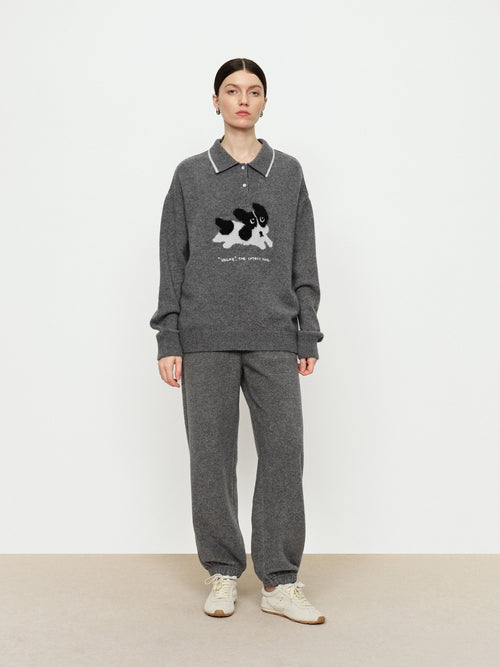 Warm Granular Woolen Sweatpants