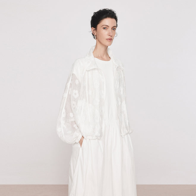 Misty Sheer Floral Jacquard Jacket