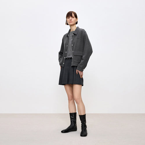 MIU-Style Pleated Skirt
