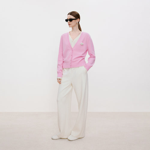 Pink Mist Mock-Layer Cardigan