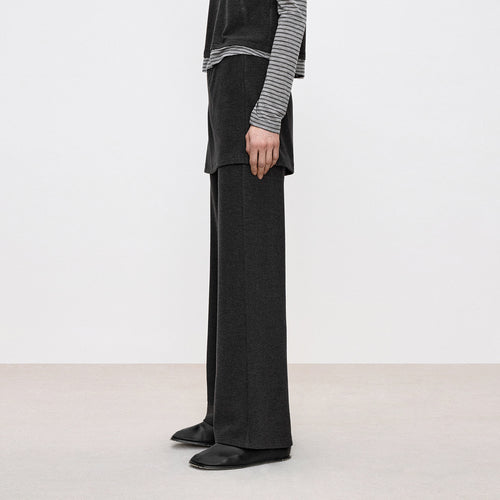 Soft Heart Mock-Layer Skirt Pants