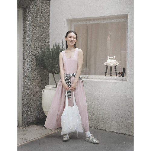 Ballet Knit & Woven Stripe Dress