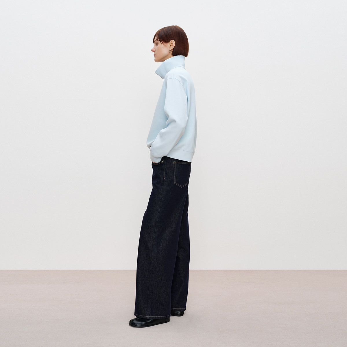 Sea Salt Vintage Half-Zip Sweatshirt – Urlazh New York