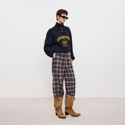 Slogan Navy Sweatshirt