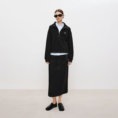 Black Sweatshirt Dress