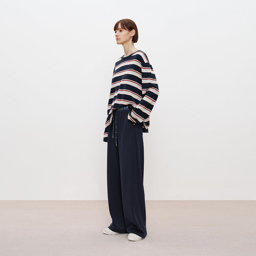 Sea Salt Raspberry Stripe Sweater