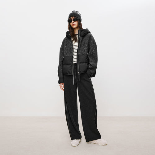 Black Sesame Spliced Down Jacket