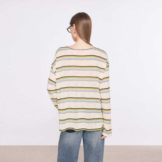 Mint Sea Salt Stripe Top Shirt