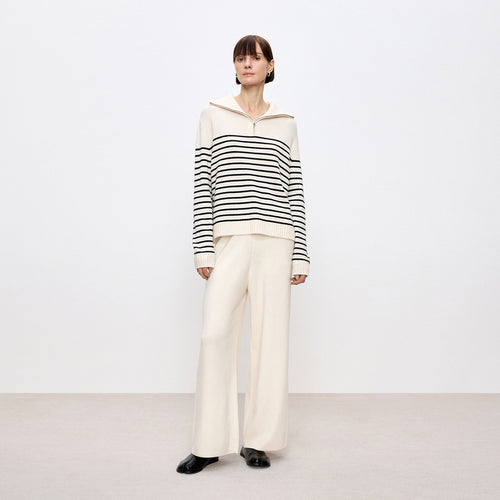 Coconut Milk Dark Chocolate Polo Sweater