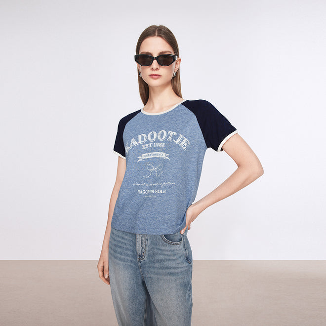 Deep Sea Raglan Trim T-Shirt