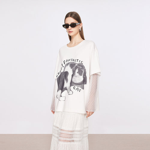 Narcissist Cat Mock Layer T-Shirt
