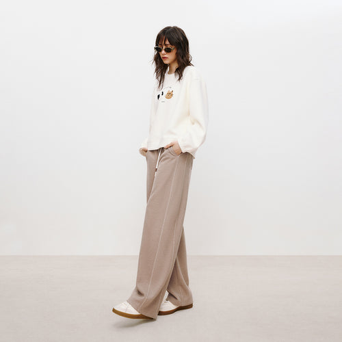 Milk Tea Brown Curved Pants