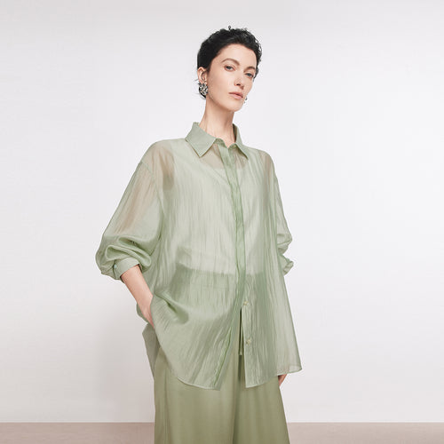 Misty Sheer Tie Blouse