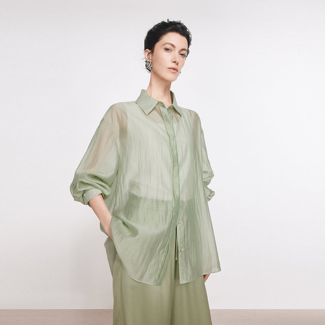 Misty Sheer Tie Blouse