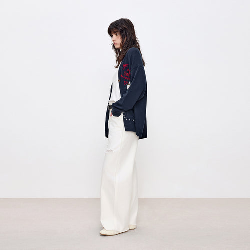 Trim Detail Knit Cardigan