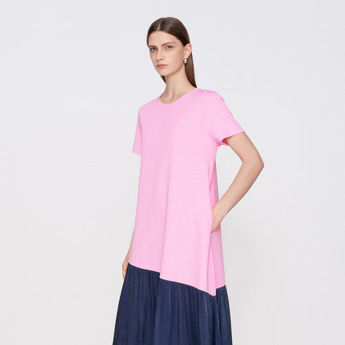 Blush Pink Color-Block Dress