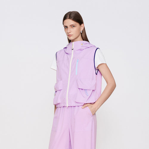 Soft Mist Purple Outdoor Cargo Vest