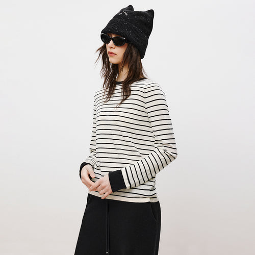 Black & White Fine Stripe Sweater