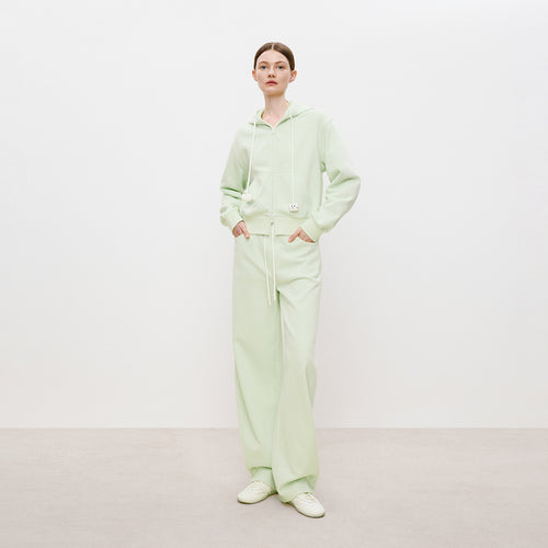Cat Hooded Cropped Jacket in Light Green