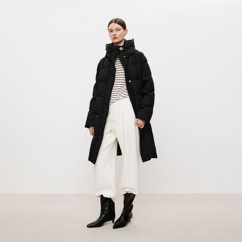 Midnight Black Long Down Jacket