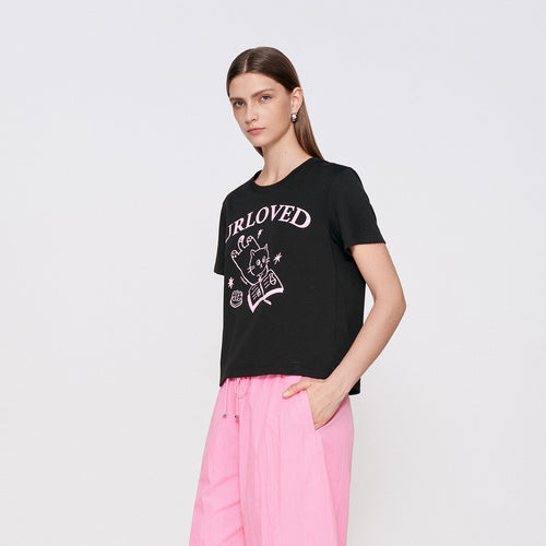 Reading Cat Graphic Tee