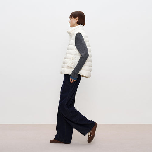 Ribbed Down Vest