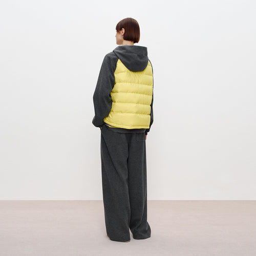 Grey & Yellow Down Jacket